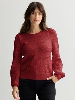 NEW…Draper James Mixed Pointelle  Sweater